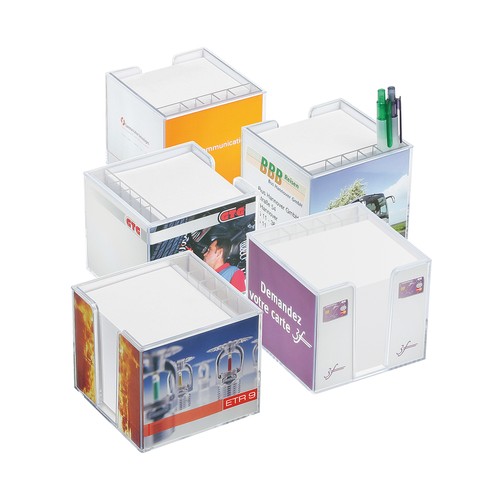 Collecteur de fiches personnalisé "Sigma" à double parois avec pot à crayons