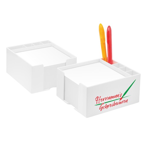 Boîtier bloc-notes avec pot à crayons "Ypsilon" - 1