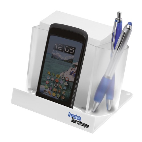Support pour Smartphone et tablette personnalisé avec collecteur de fiches