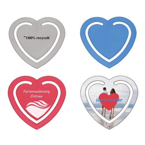 Pince à fiches recyclé "cœur" - 1