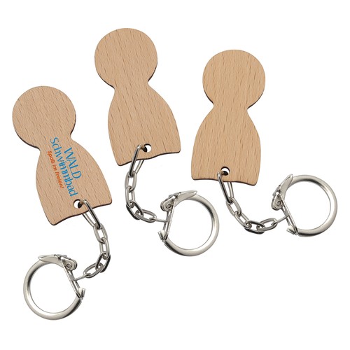 Jeton pour caddie en bois personnalisé