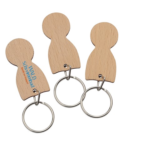Jeton pour caddie en bois personnalisé