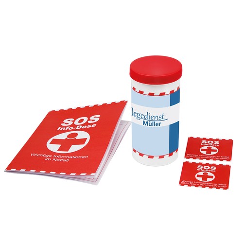 SOS-canette d'urgence personnalisée avec informations