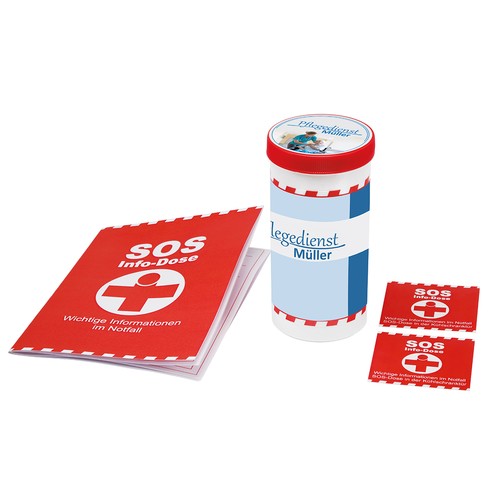 SOS-canette d'urgence personnalisée avec informations