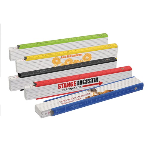 Mètre pliant en bois "Couleur" personnalisé
