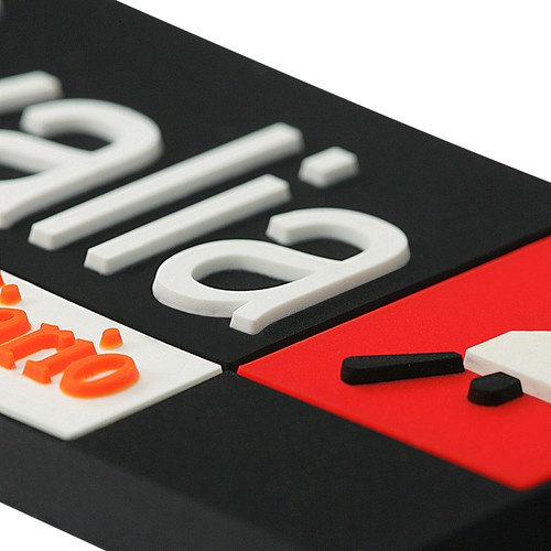 Porte-clés en PVC soft, ø 71-80 mm - 3