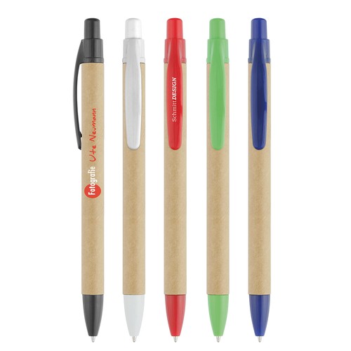 BOLÍGRAFO CON PULSADOR CARTÓN