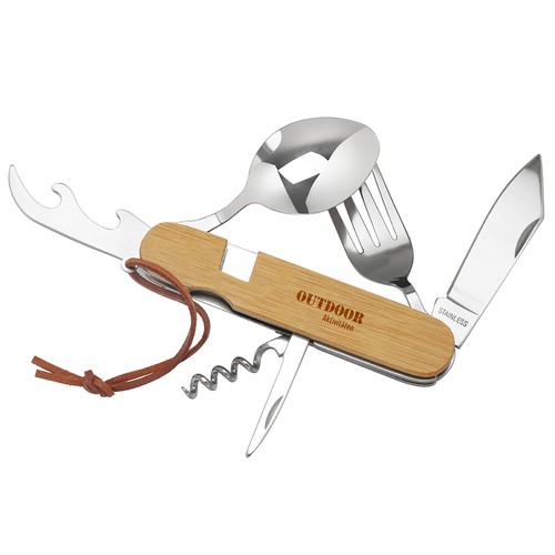 Outil multifonction en bambou personnalisé