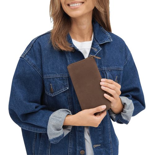 Porte-monnaie en cuir véritable LADY - 8