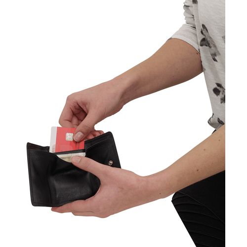 Portefeuille en cuir véritable CLUB - 9