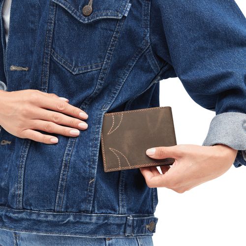 Portefeuille en cuir véritable WILDERNESS I - 8