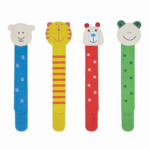 Marque-pages en bois FUNNY ANIMALS - 1