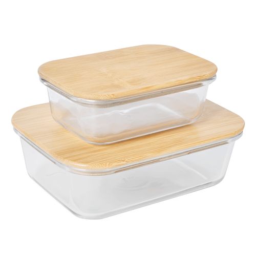 Boîte à déjeuner ROSILI M, avec couvercle en bambou: capacité env. 350 ml - 5