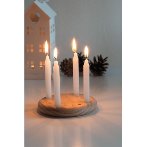 Petite couronne de l’Avent en bois 4-CHRISTMAS - 9