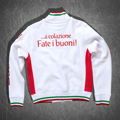 Veste zippée sur mesure.