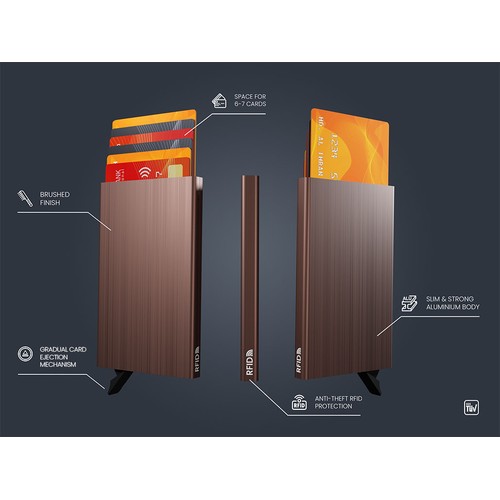 Porte cartes de crédit anti-RFID thumbnail 9