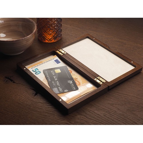 Boîte à billets en bois thumbnail 9