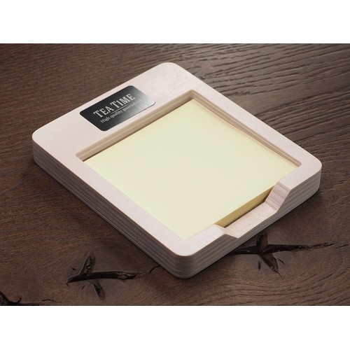 Wooden memo card box