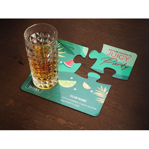 Set of 4 PUZZLE coasters