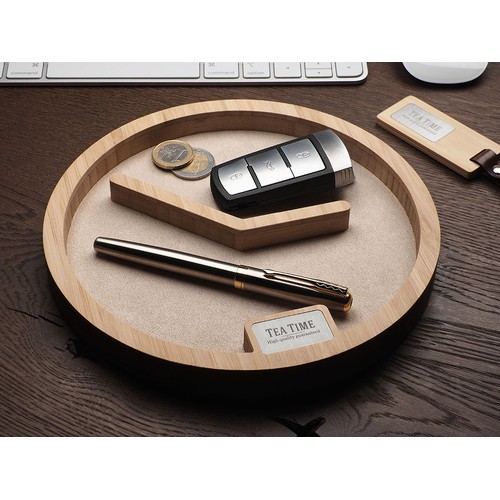 Wooden desk organiser
