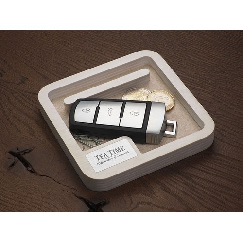 Wooden desk organiser