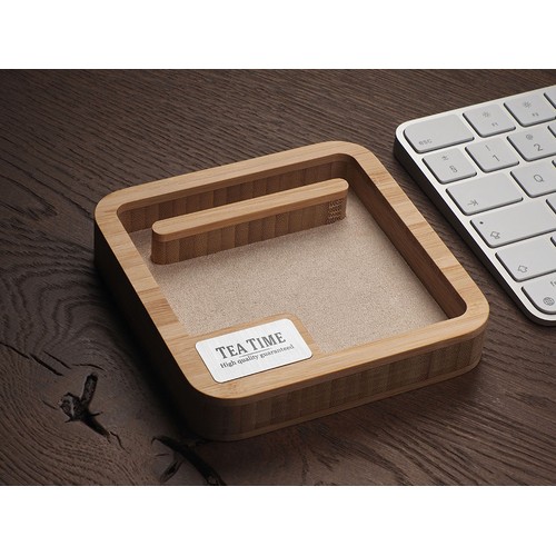 Wooden desk organiser