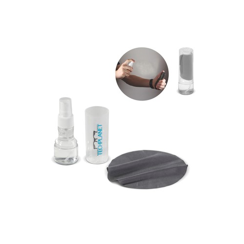 Spray nettoyant personnalisé avec chiffon microfibre 30ml