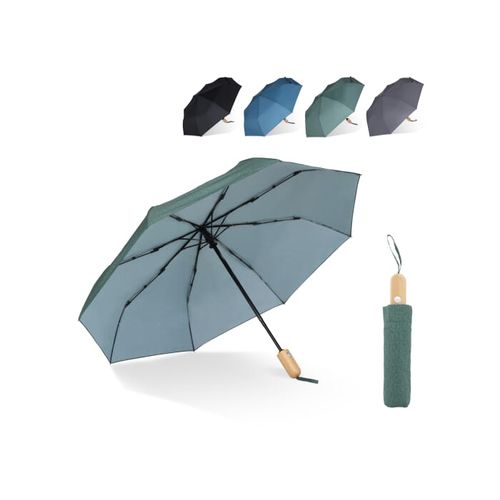 Parapluie pliable 21” en R-PET. Ouverture automatique