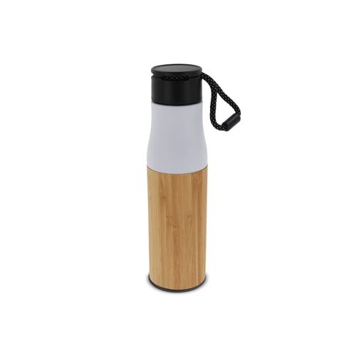 Bouteille isotherme avec dragonne et partie extérieur bambou 500ml - 2