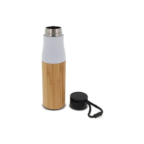 Bouteille isotherme avec dragonne et partie extérieur bambou 500ml - 4