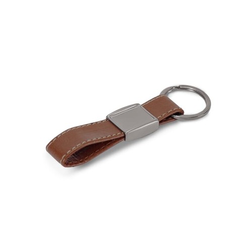 Porte-clés en cuir véritable et métal - 2