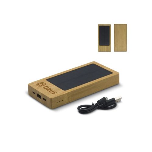 Powerbank bambou solaire 8000mAh - 1