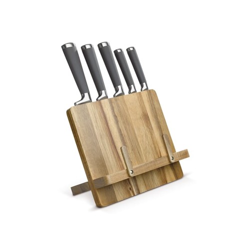Support livre de cuisine avec 5 couteaux - 2