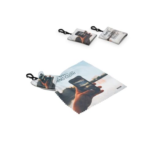 Porte-clé lingette microfibre avec traitement anti-bactérien - 1