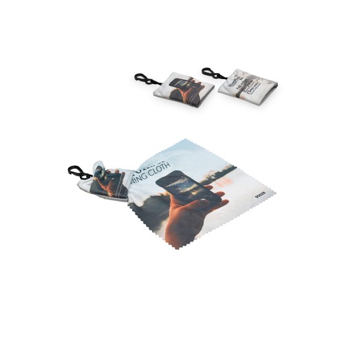 Porte-clé lingette microfibre avec traitement anti-bactérien - 1