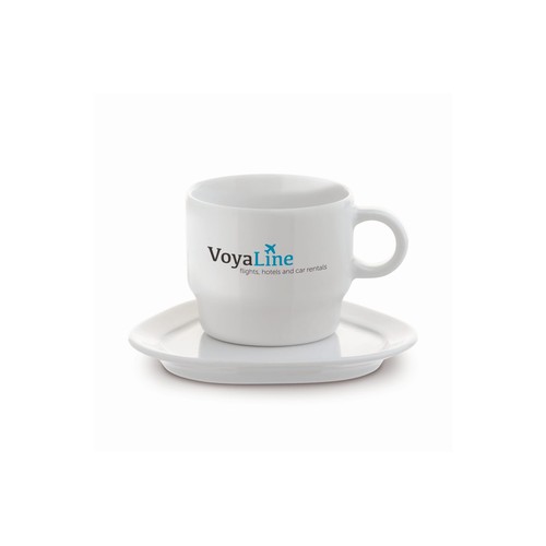Tasse et soucoupe triangulaire Satellite 180ml personnalisé