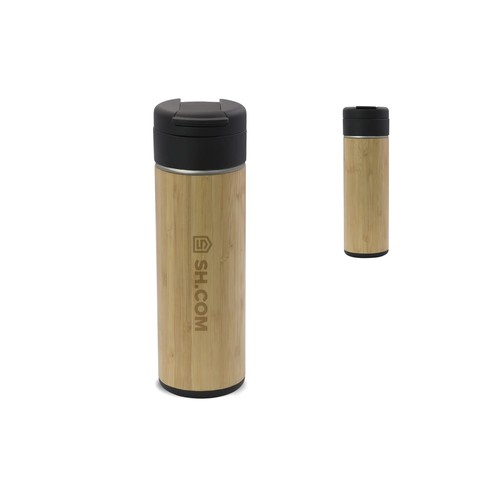 Mug Isotherme bambou Flow 400ml personnalisé