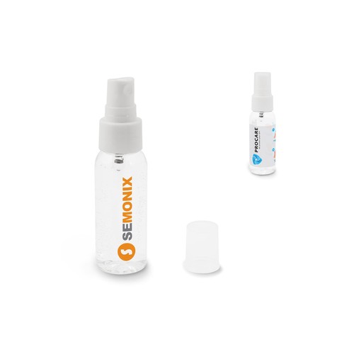 Spray lotion hydroalcoolique pour les mains personnalisé. Fabrication Europe 30ml