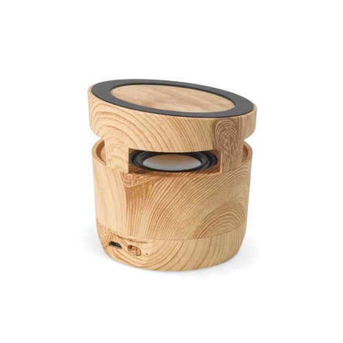 Enceinte 3W et Chargeur sans fil 5W en bois - 3