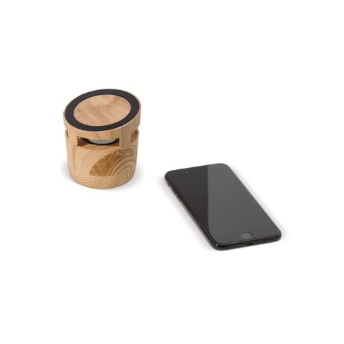 Enceinte 3W et Chargeur sans fil 5W en bois - 8