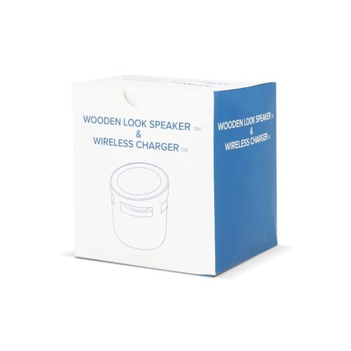 Enceinte 3W et Chargeur sans fil 5W en bois - 5