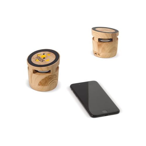 Enceinte 3W et Chargeur sans fil 5W en bois