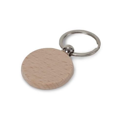 Porte-clé rond en bois Ø40mm - 2