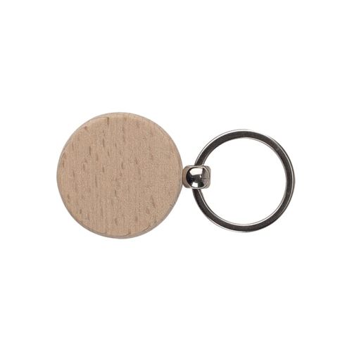 Porte-clé rond en bois Ø40mm - 3