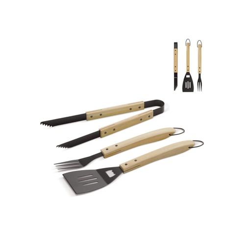 Set barbecue avec manche bois - 1