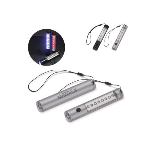 Lampe torche alu 5 + 8 LED avec aimant, Toppoint, SquareNuts - Mataro Advice srl