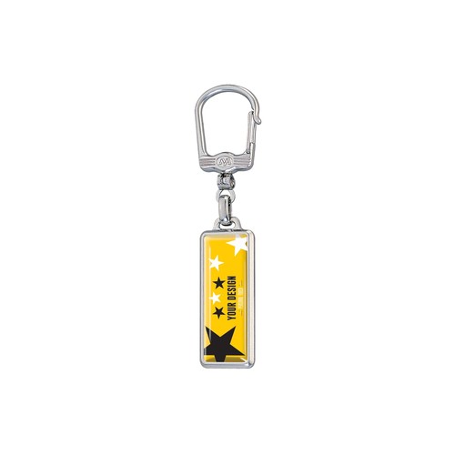 Porte-clés métal rectangulaire personnalisé
