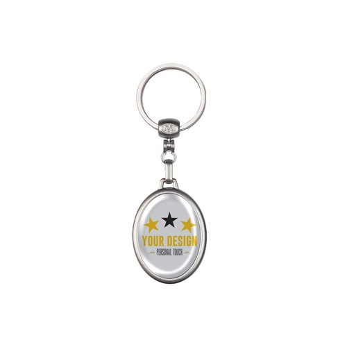 Porte-clés métal ovale personnalisé
