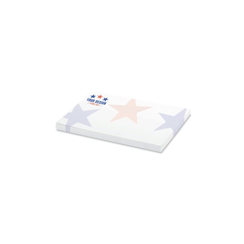 25 feuilles Repositionnables, 100x72mm, quadrie personnalisé.