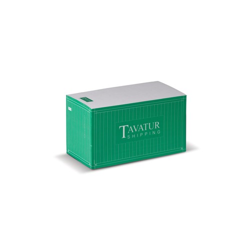 Cube papier forme conteneur 15x8x8.5cm - 1